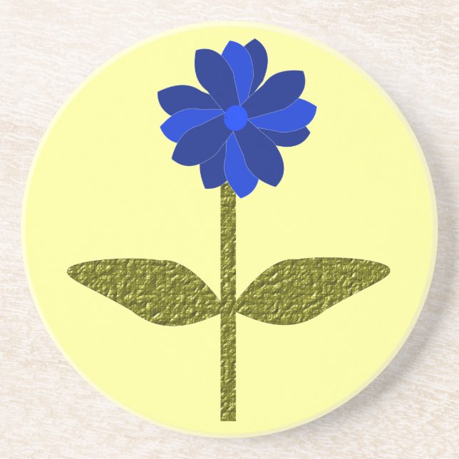 Daisy Ocean Blue Coasters (Front)