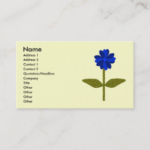 Daisy Ocean Blue Customizable Business Card