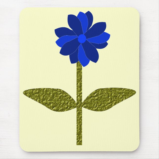 Daisy Ocean Blue Mousepad (Front)