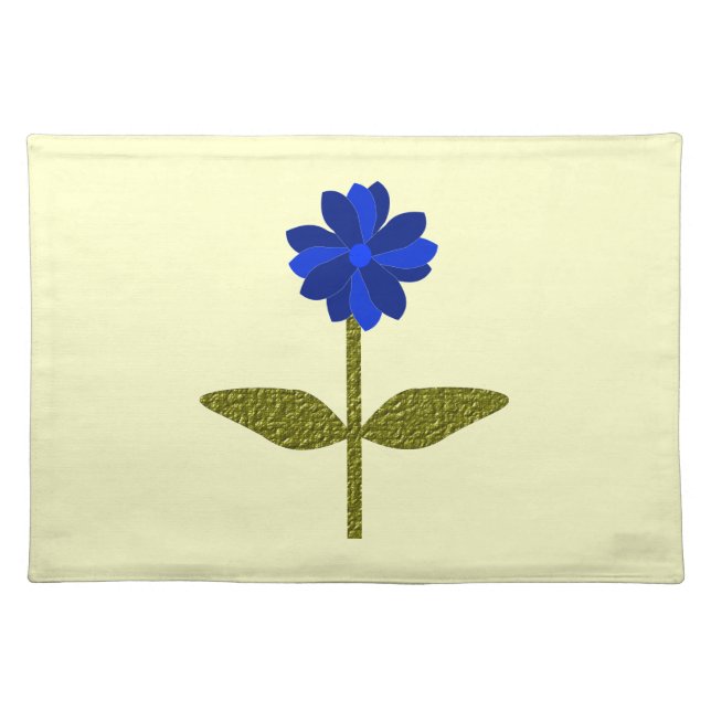 Daisy Ocean Blue Placemat (Front)