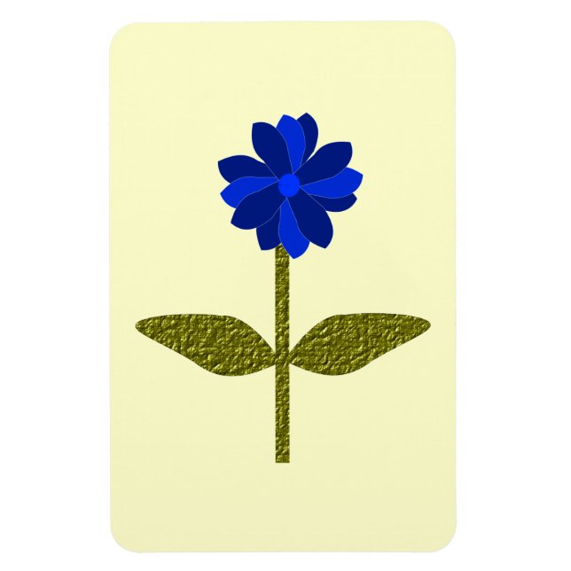 Daisy Ocean Blue Premium Magnet (Vertical)