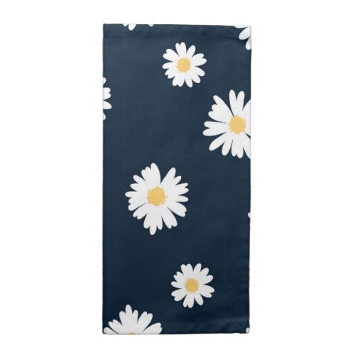 Daisy On Blue Pattern Cloth Napkin
