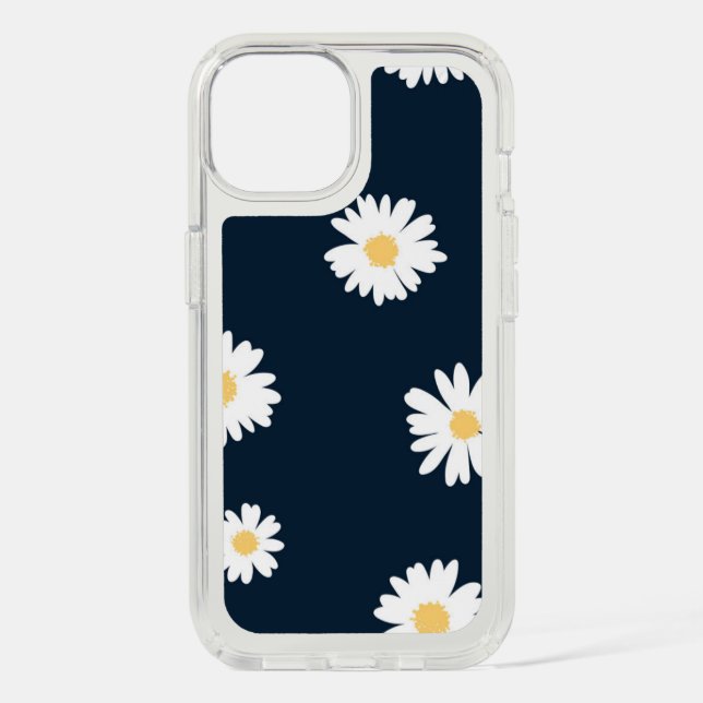 Daisy On Blue Pattern Speck iPhone Case (Front)