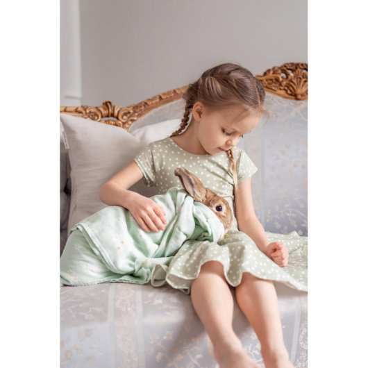 Daisy or Floral Spring Girls Twirl Dress (Front)