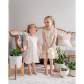Daisy or Floral Spring Girls Twirl Dress (Front)