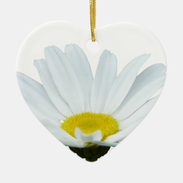 Daisy Ornament Personalized Christmas Decoration (Front)