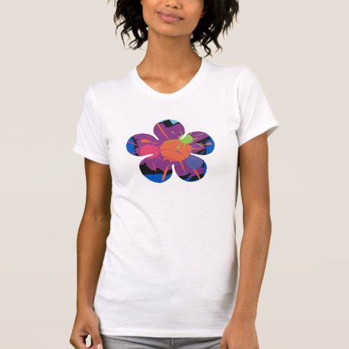 Daisy Paint Splat Camisole Fitted T_Shirt
