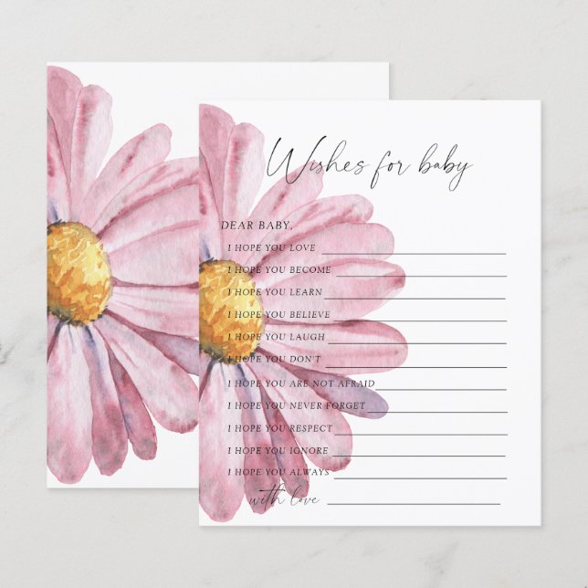 Daisy Party game | wishes for baby game (Front/Back)