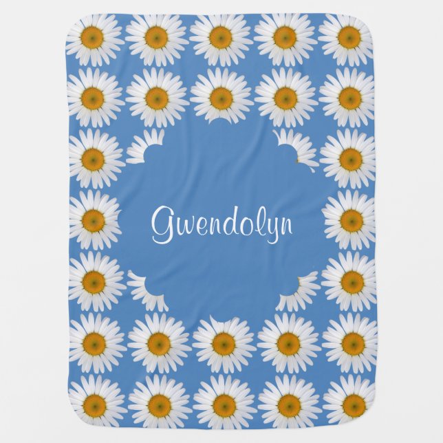 Daisy Pattern Baby Blanket (Front)