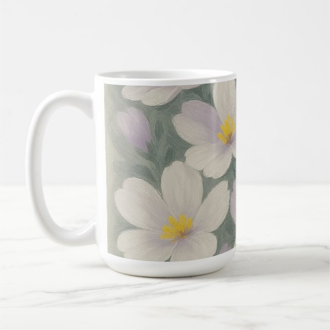 Daisy Pattern Ceramic Mug (Left)