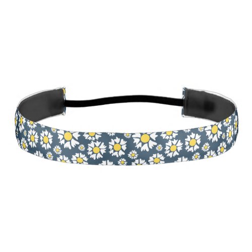 Daisy Pattern Floral Pattern White Daisies Athletic Headband