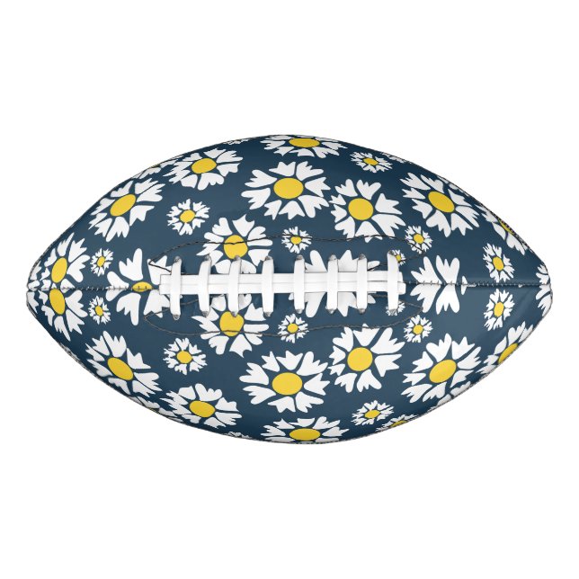 Daisy Pattern, Floral Pattern, White Daisies Football (Front)