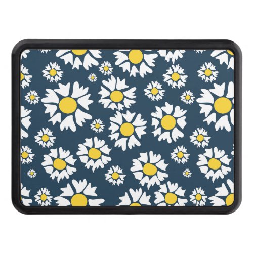 Daisy Pattern Floral Pattern White Daisies Hitch Cover