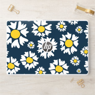 Daisy Pattern, Floral Pattern, White Daisies HP Laptop Skin