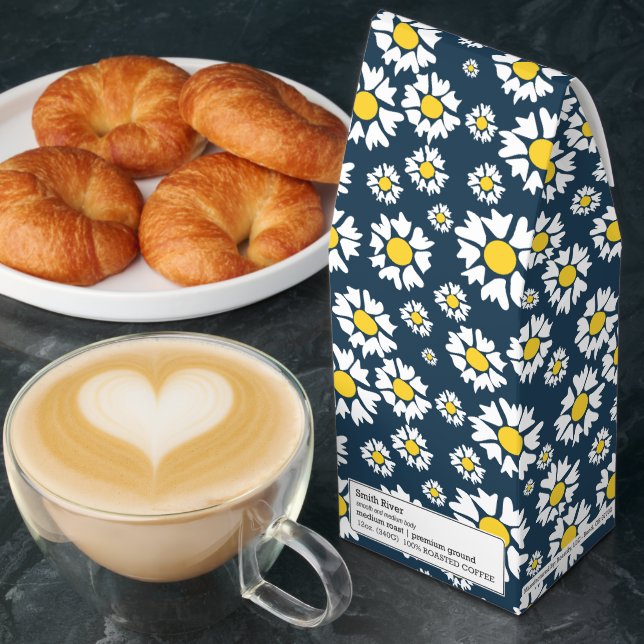 Daisy Pattern, Floral Pattern, White Daisies Roasted Coffee (Breakfast)
