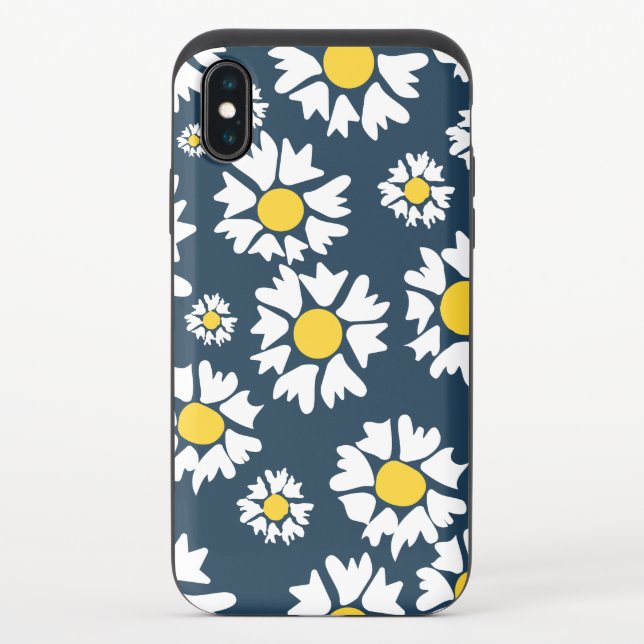 Daisy Pattern, Floral Pattern, White Daisies Uncommon iPhone Case (Back)