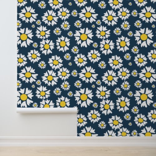 Daisy Pattern Floral Pattern White Daisies Wallpaper