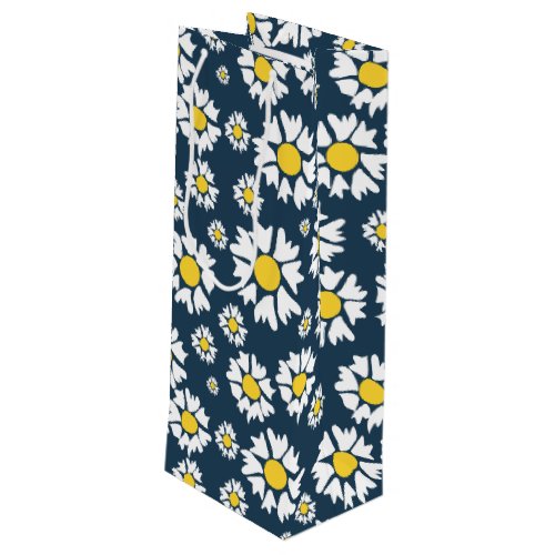 Daisy Pattern Floral Pattern White Daisies Wine Gift Bag