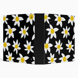 Daisy Pattern Print Binder