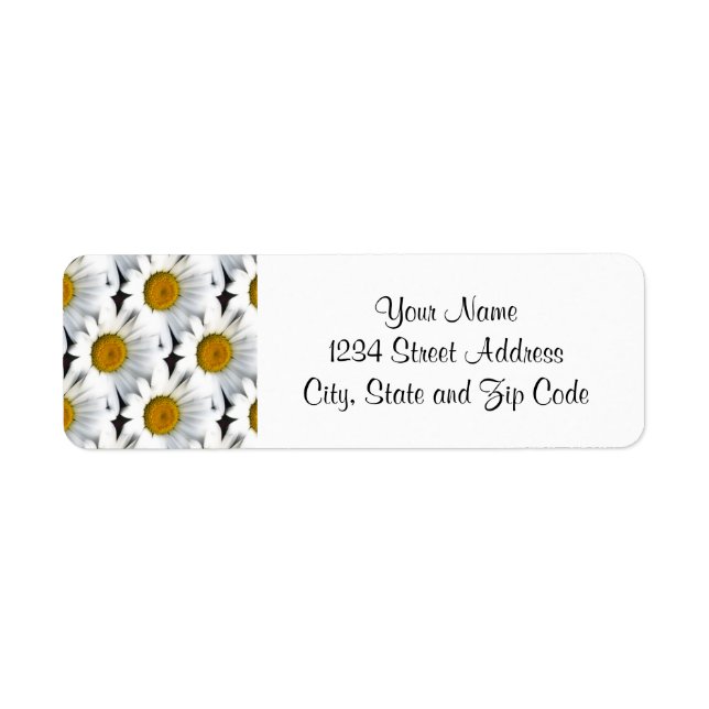 Daisy Pattern Return Address Label (Front)