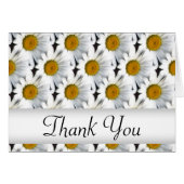 Daisy Pattern Thank You Card (Front Horizontal)
