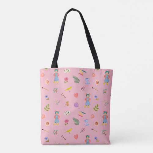 Daisy Pattern Tote Bag