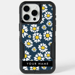 Daisy Pattern, White Daisies, Your Name iPhone 15 Pro Max Case