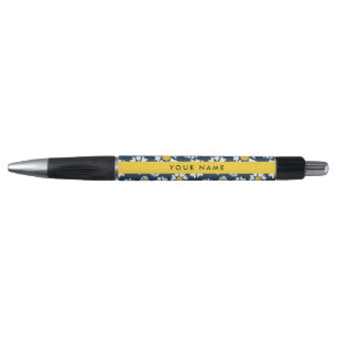 Daisy Pattern, White Daisies, Your Name Pen