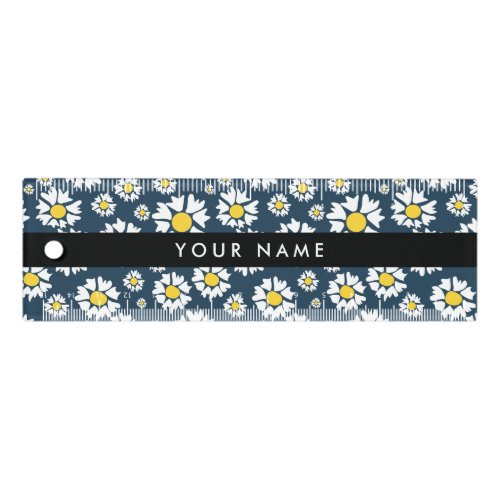 Daisy Pattern White Daisies Your Name Ruler