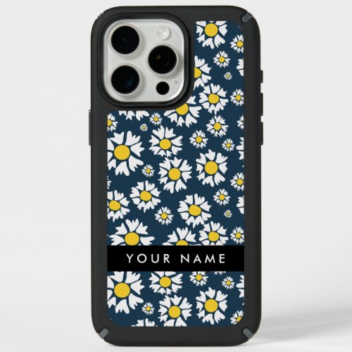 Daisy Pattern White Daisies Your Name iPhone 15 Pro Max Case