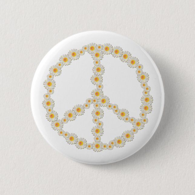 Daisy Peace Button (Front)