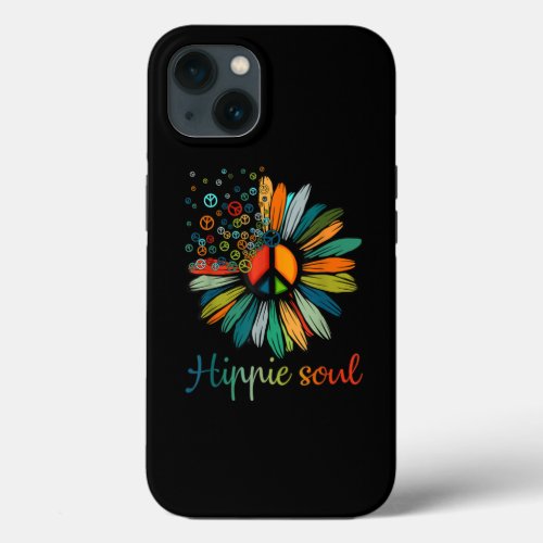 Daisy Peace Sign Hippie Soul Flower Lovers iPhone 13 Case