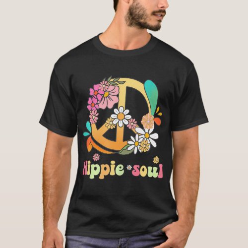 Daisy Peace Sign Hippie Soul Flower Lovers Gifts 	 T_Shirt