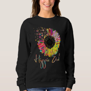 Daisy Peace Sign Love Hippie Soul Flower  60s 70s  Sweatshirt