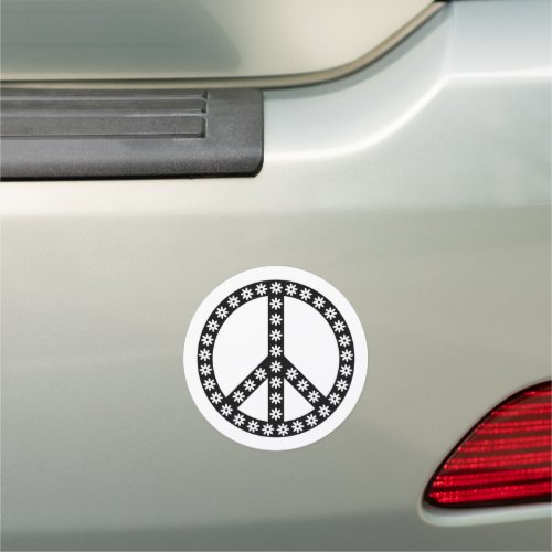 Daisy Peace Symbol Car Magnet