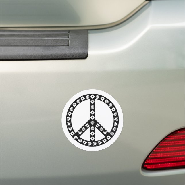 Daisy Peace Symbol Car Magnet (In Situ)