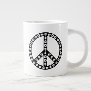 Daisy Peace Symbol Giant Coffee Mug