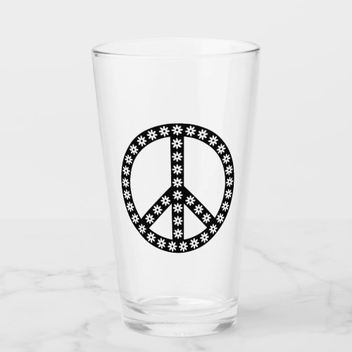 Daisy Peace Symbol Glass