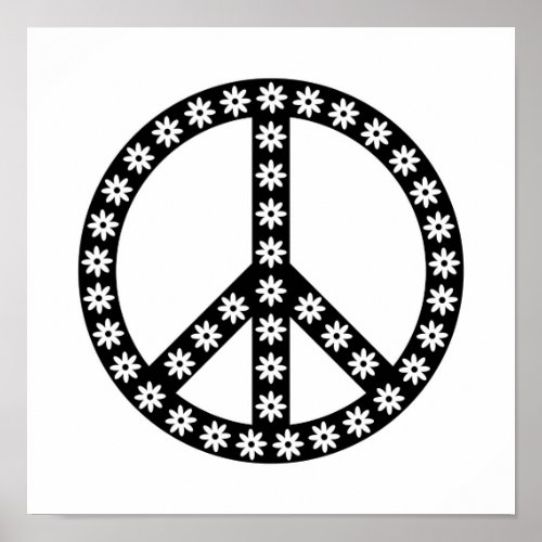 Daisy Peace Symbol Poster