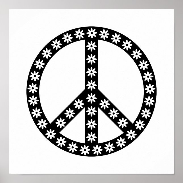 Daisy Peace Symbol Poster (Front)
