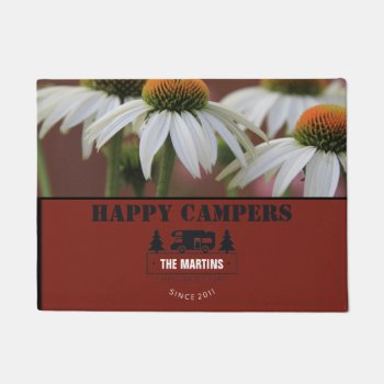 Daisy Personalized | Camping Rv Happy Campers Doormat by angela65 at Zazzle
