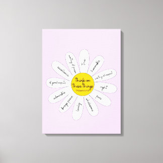 Daisy Philippians 4:8 Decorative Canvas