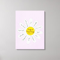 Daisy Philippians 4:8 Decorative Canvas