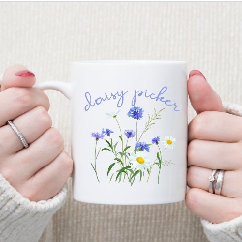 Daisy Picker Womens Wildflower Daisy Boho Floral Coffee Mug