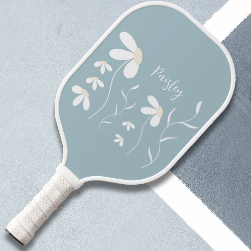 Daisy Pickleball Paddle _ Floral Botanical Green