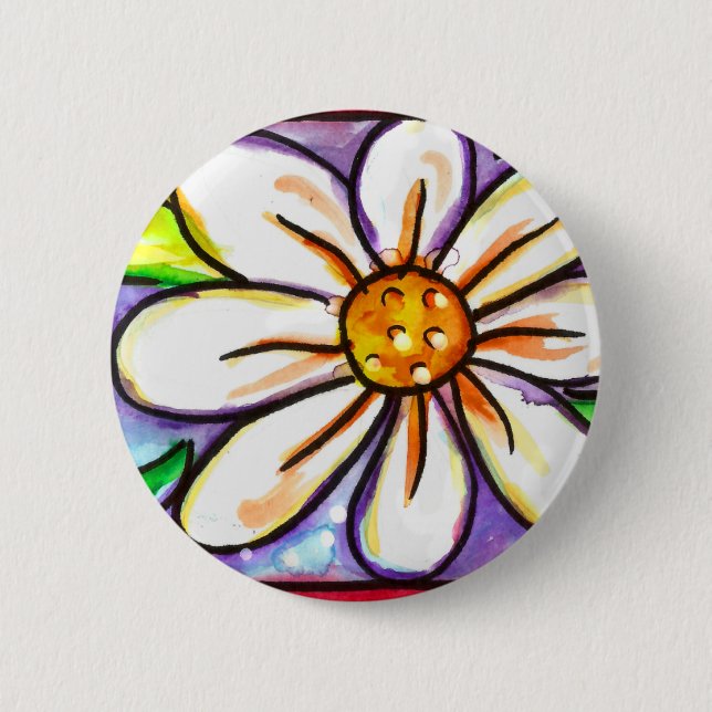 Daisy Pinback Button (Front)