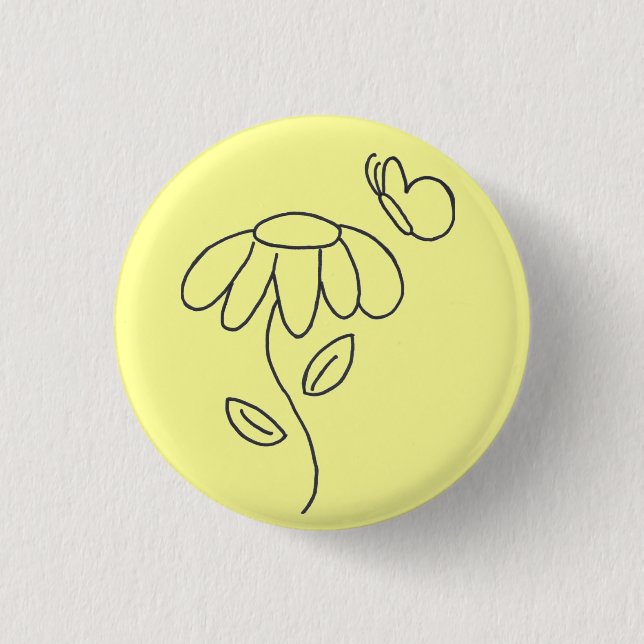 Daisy Pinback Button (Front)