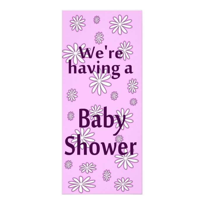 Daisy Pink Baby Girl Shower Invitations