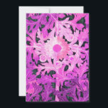 DAISY, pink black white Flowers and Leaves Announcement<br><div class="desc">Design and digital graphic elaboration in vintage style by Bulgan Lumini (c) .Easy to customize with your own text  as a announcement card / place cards / save-the-date cards / thank you cards / ,  bridal showers,  birthdays,  parties,  engagement showers,  or just about any event you wish!</div>
