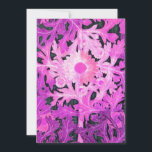 DAISY, pink black white Flowers and Leaves Announcement<br><div class="desc">Design and digital graphic elaboration in vintage style by Bulgan Lumini (c) .Easy to customize with your own text  as a announcement card / place cards / save-the-date cards / thank you cards / ,  bridal showers,  birthdays,  parties,  engagement showers,  or just about any event you wish!</div>
